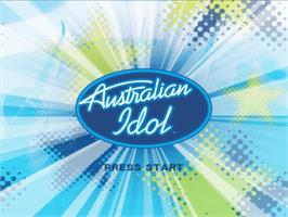 Title screen of Australian Idol Sing on the Sony Playstation 2.